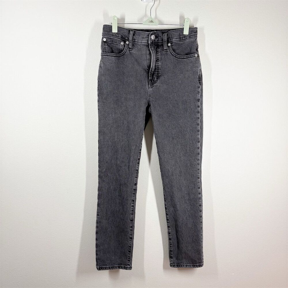 Madewell The Perfect Vintage Jean Size 26 Lunar Black Wash Hi-Rise Straight‎ Leg